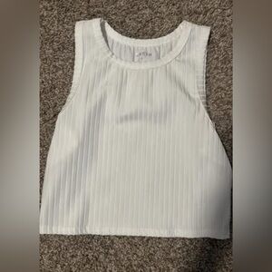 SHEIN Elegant White Pleated Tank Top